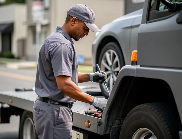car towing Lake Oswego
